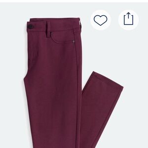 Liverpool Jeans Company Women's Deep Purple Straight Leg Pants